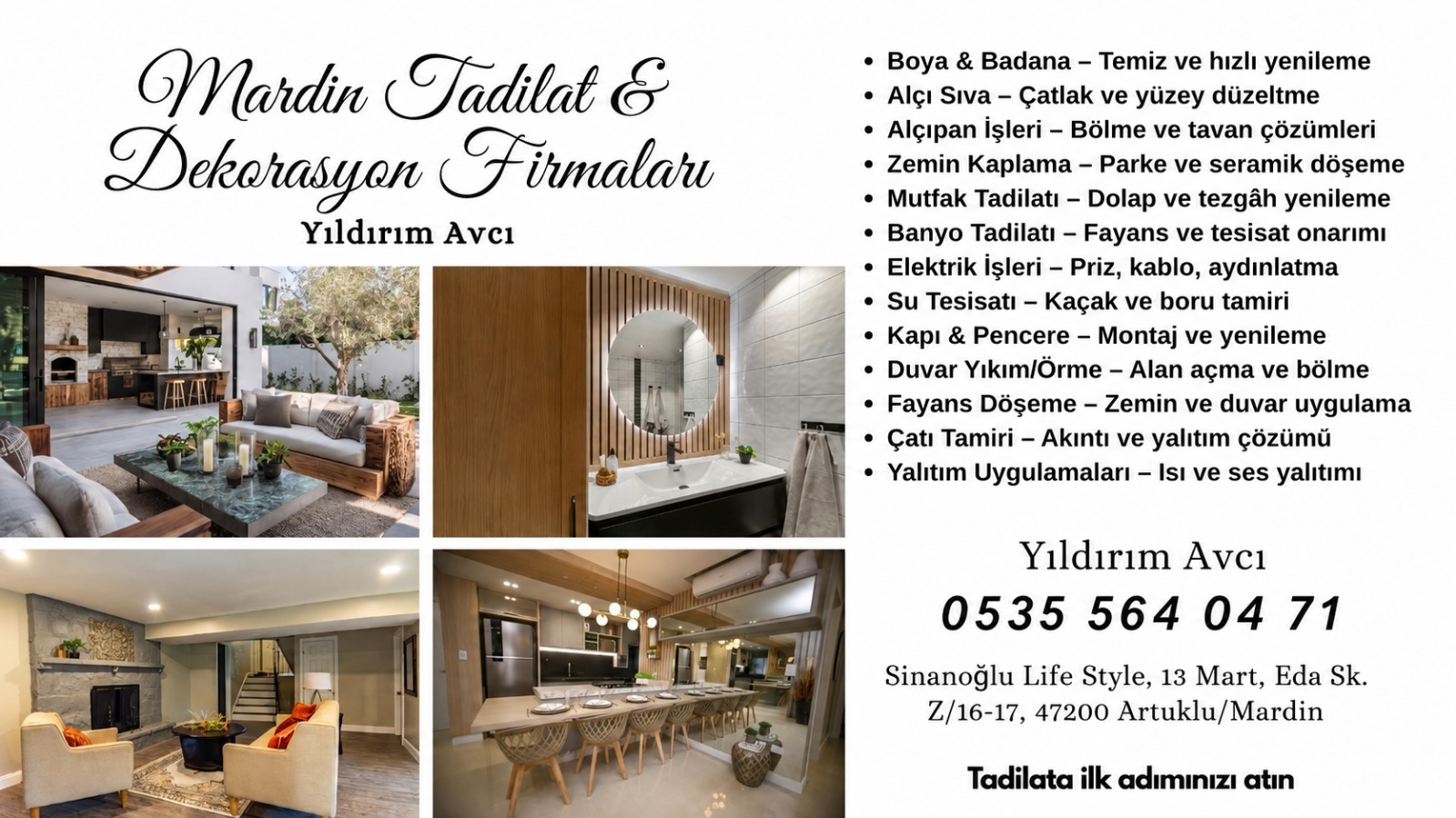 Mardin Dekorasyon Firmaları